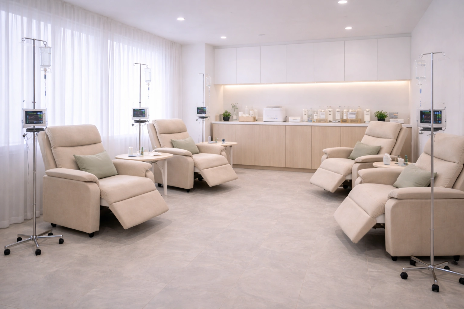 кабинет для инфузий на четыре человека